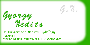 gyorgy nedits business card